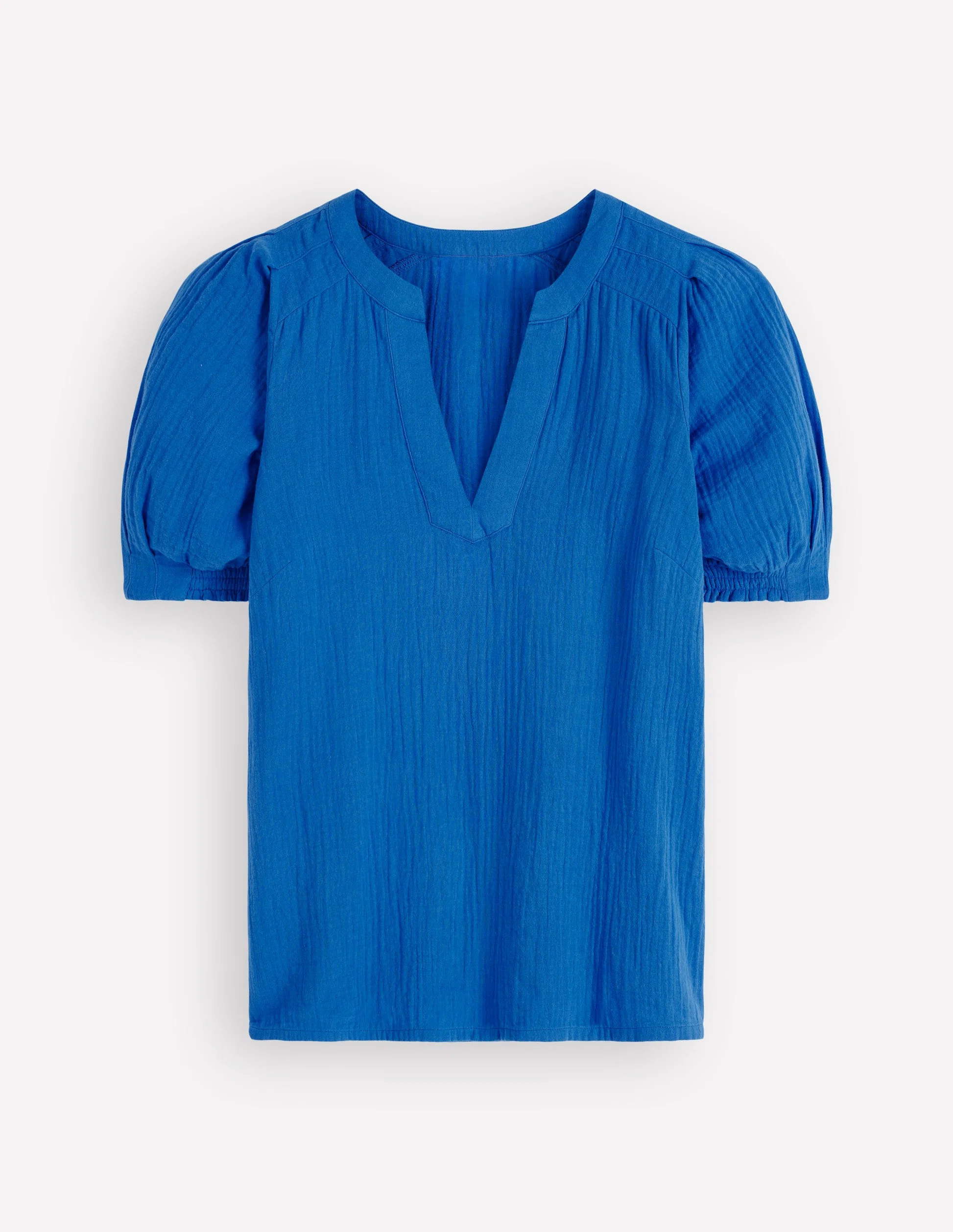 Rae Double Cloth Top-Bright Cobalt | Boden (US)