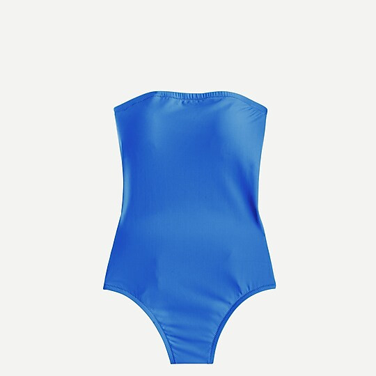 Cross-back bandeau one-piece swimsuit | J. Crew US