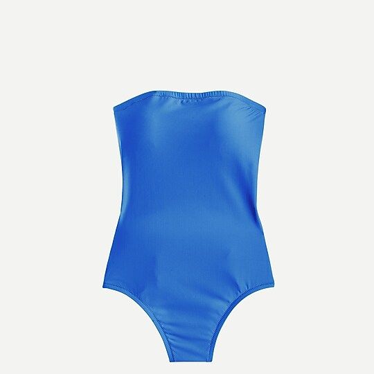 Cross-back bandeau one-piece swimsuit | J.Crew US