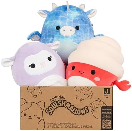 Squishmallows Original Mystery 3-Pack (8-Inch) – Official Jazwares Plush (Medium-Sized) | Amazon (US)