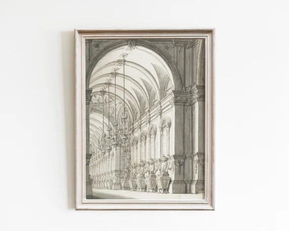 Vintage Architecture Wall Art for Gallery Wall Decor - Etsy | Etsy (US)
