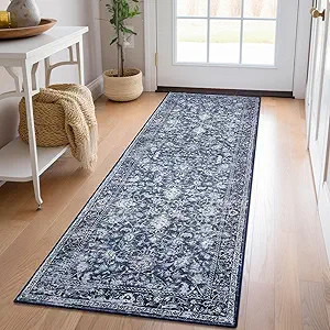 KILOCOCO Hallway Runner 2x6 Rug Runner Printed Vintage Floral Washable Kitchen Runners Non-Slip R... | Amazon (US)
