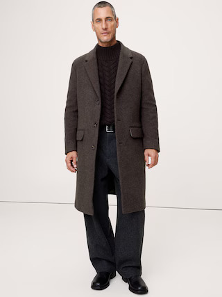 Italian Melton Wool-Blend Top Coat | Banana Republic (US)