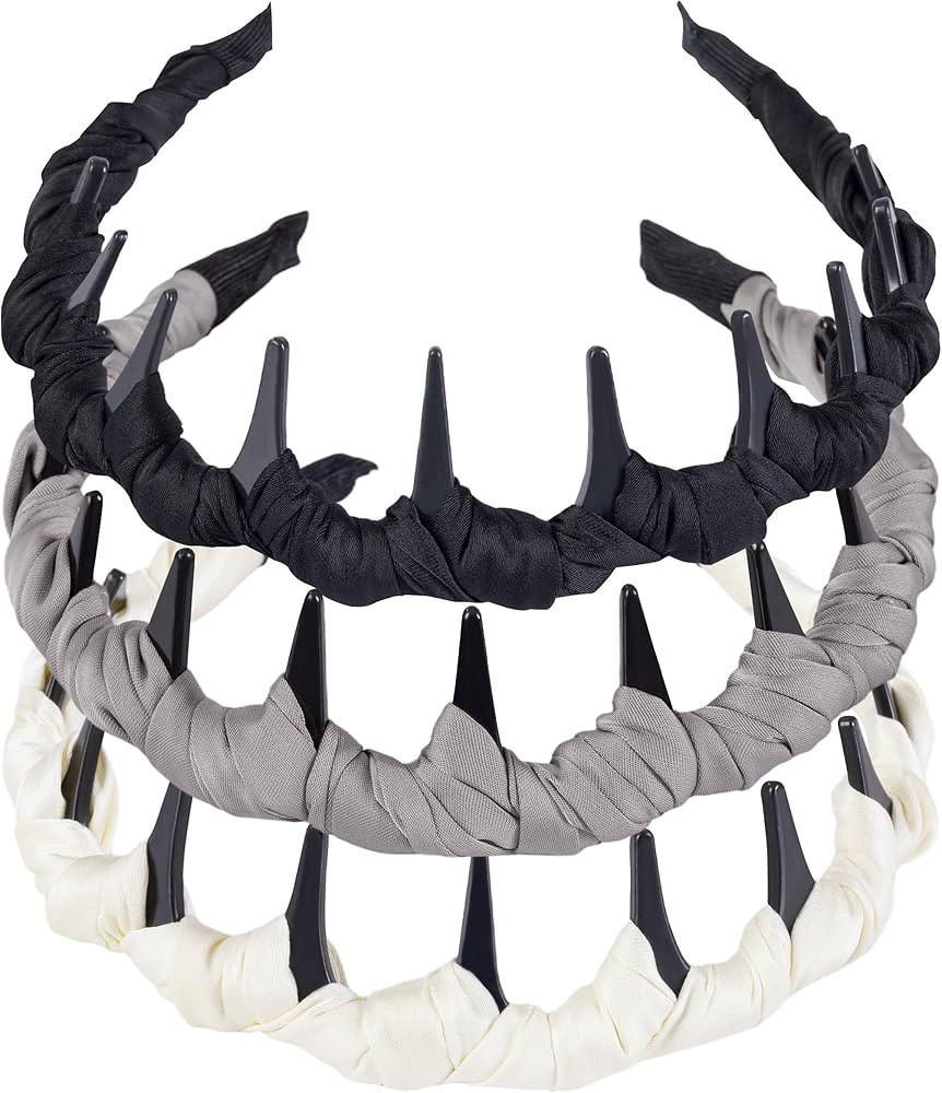 Sunolga Zig Zag Headbands, 3Pack Plastic Wavy Hair Band with Teeth, Comb Headbands for Women and ... | Amazon (US)