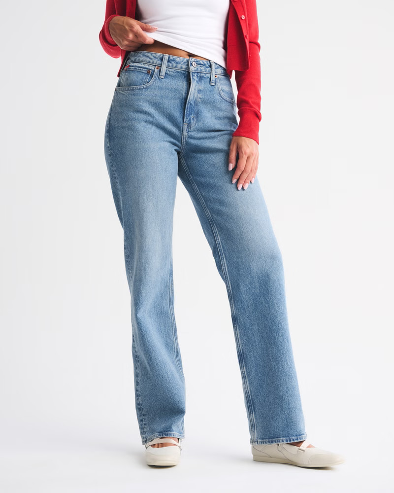 Women's Curve Love High Rise 90s Relaxed Jean | Women's Bottoms | Abercrombie.com | Abercrombie & Fitch (US)