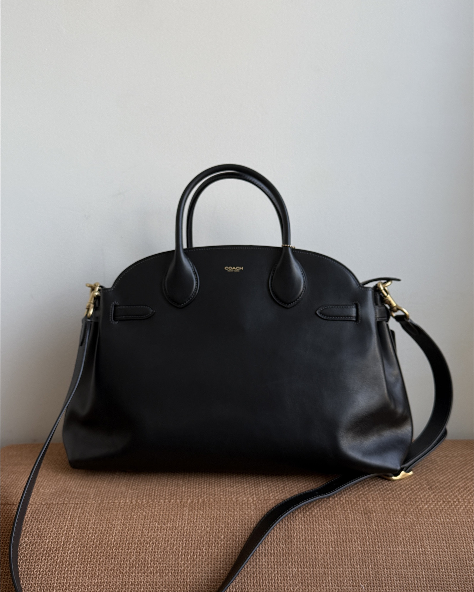 coach carryall 40 bag in black ✨#newbag #coschny 
