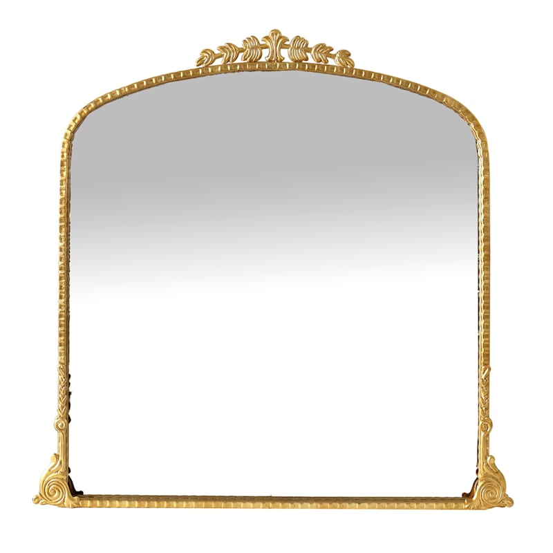 Ornate Gold Metal Wall Mirror, 39x39 | At Home