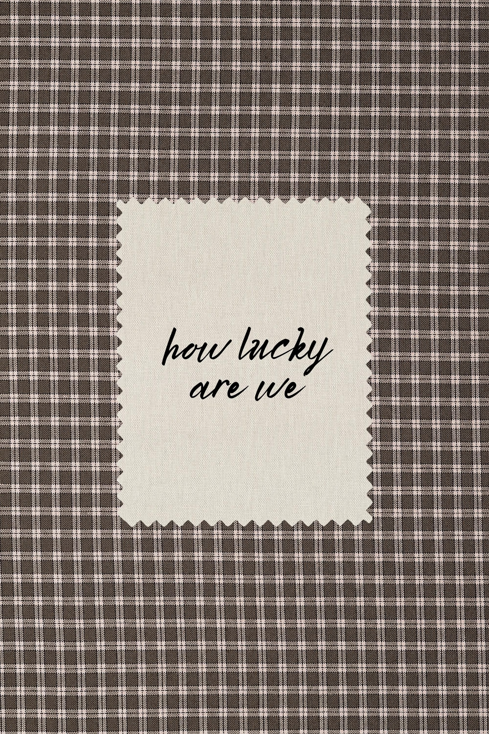 CUSTOM Rustic Blue Gingham How Lucky Are We - Etsy | Etsy (US)