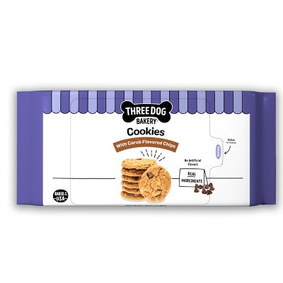 Three Dog Bakery Carob Chip Cookies Dog Treat -13oz | Target