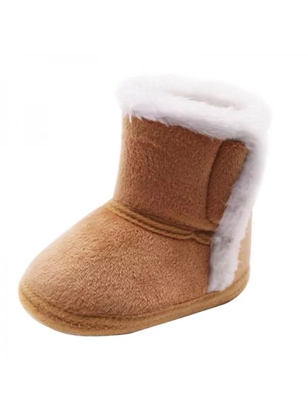 MarinaVida Baby Girl Boy Warm Cotton Boots Newborn Non-slip Soft Sole Shoe | Walmart (US)