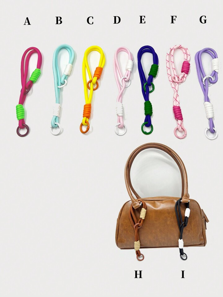 New Multicolor Rope Knot Splice DIY Handmade Woven Pendant Bag Charm Keychain Winter Gifts For Wo... | SHEIN