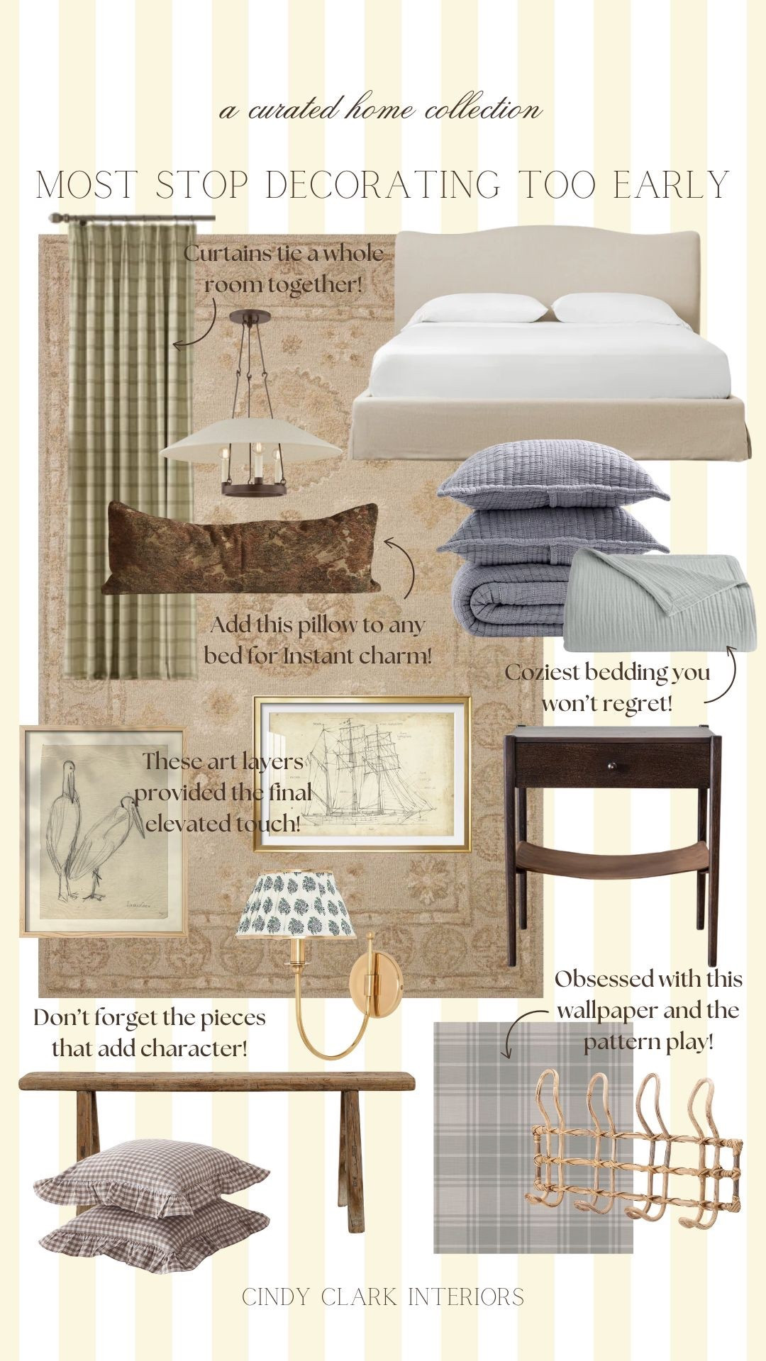 Most will stop decorating too early. Take this as your sign to not stop too soon! Add the textures, mix the patterns, and layer styles you love because you won’t regret it! The charm and character you can create is endless! 

#LTKHome