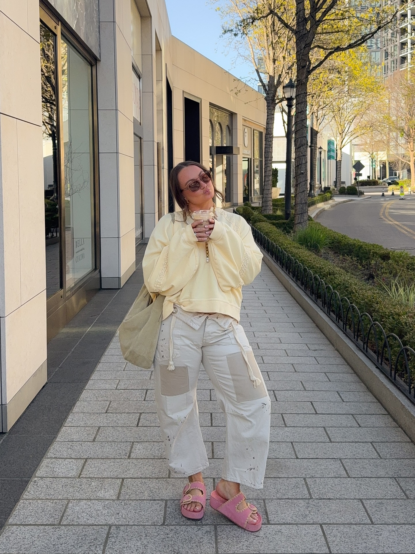 dilly dallying 🌷⛅️🌳🧺👜✨ wearing a Large crewneck & US 31 jeans (runs small!). Sandals are TTS

#LTKFallSale #LTKSeasonal #LTKMidsize