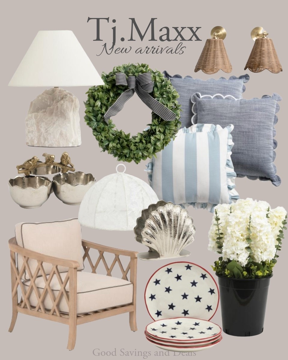 New arrivals from Tj. Maxx. Nautical home finds. Patriotic decor. Neutral home finds. 

#LTKHome #LTKSeasonal