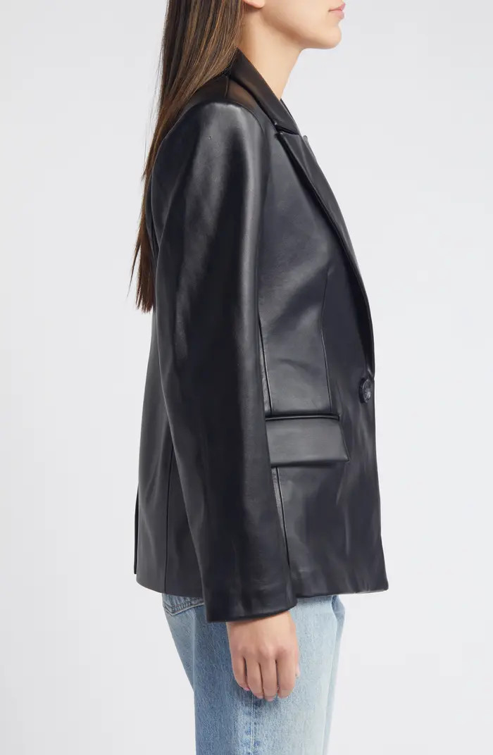Faux Leather Blazer | Nordstrom