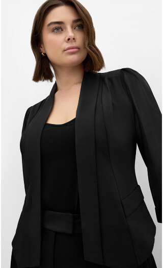 JKT DRAPEY BLAZER - Black - XXS / 12 | City Chic Online