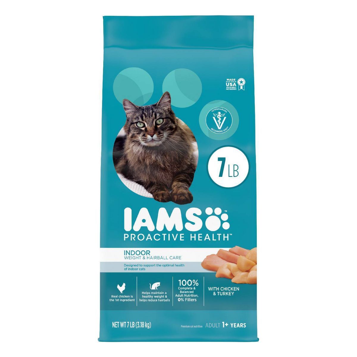 IAMS Proactive Health Indoor Weight & Hairball Care with Chicken & Turkey Adult Premium Dry Cat F... | Target