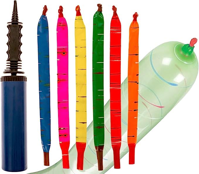 Amazon.com: [100 Pack] Rocket Balloons Plus 1 Easy-To-Use Pump - Party Pack, No Need for A Refill... | Amazon (US)