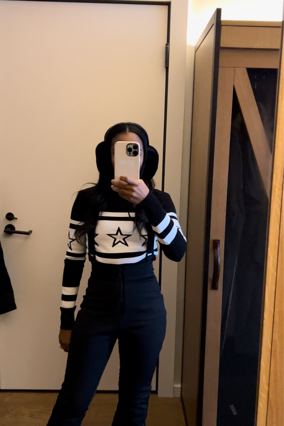 Affordable ski outfit: ski sweater, black ski overalls pants, black ear muffs. Also linked more cozy ski sweaters to wear with the overalls! 

#LTKtravel #LTKstyletip #LTKHoliday