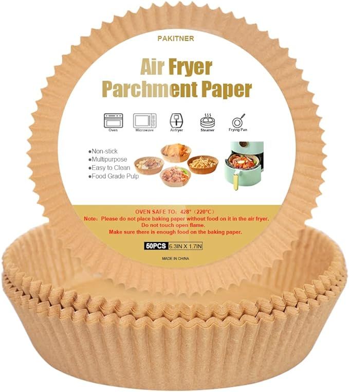 PAKITNER - Air Fryer Disposable Parchment Paper Liner Non-stick Liners Baking Oil-proof, Water-pr... | Amazon (US)