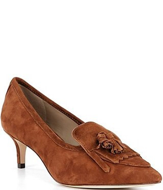 Lauren Ralph Lauren Adrienne Suede Kiltie Tassel Pumps - 9.5 | Dillard's