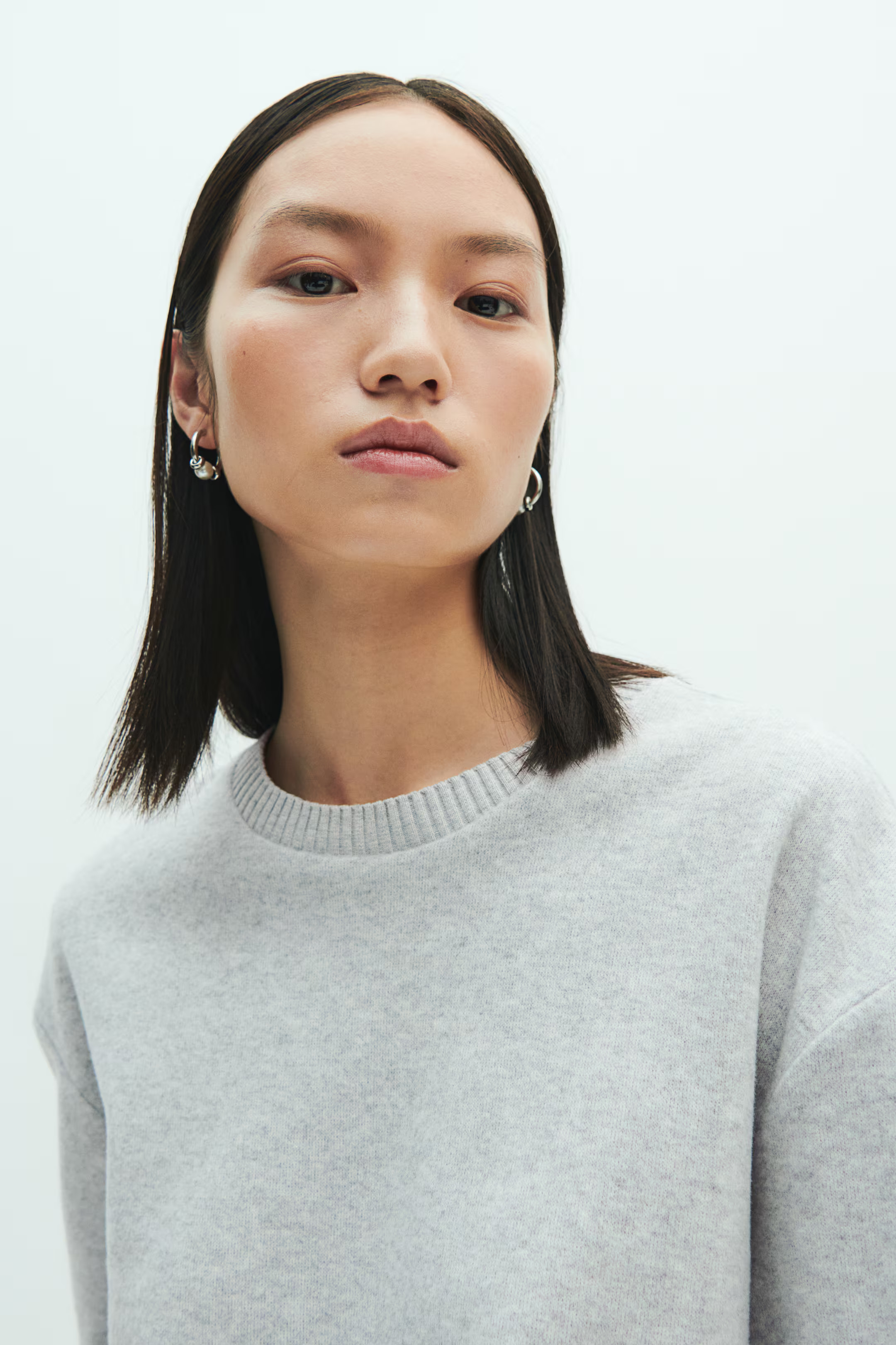 Fine-Knit Sweater - Light gray melange - Ladies | H&M US | H&M (US + CA)