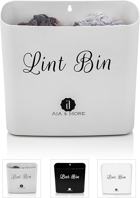 Lint Holder Bin for Laundry Room by A.J.A. & More | Space Saving Waste Bin with Magnetic Strip fo... | Amazon (US)
