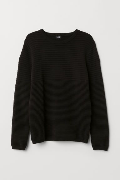 H & M - Textured-knit Sweater - Blue | H&M (US)