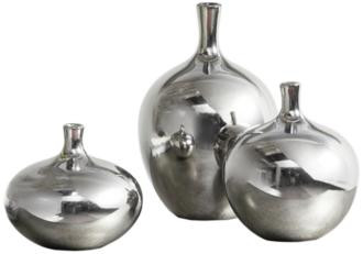 Madison Park Signature Ansen Metallic Silver Vases Set of 3 (97K86) | LampsPlus.com