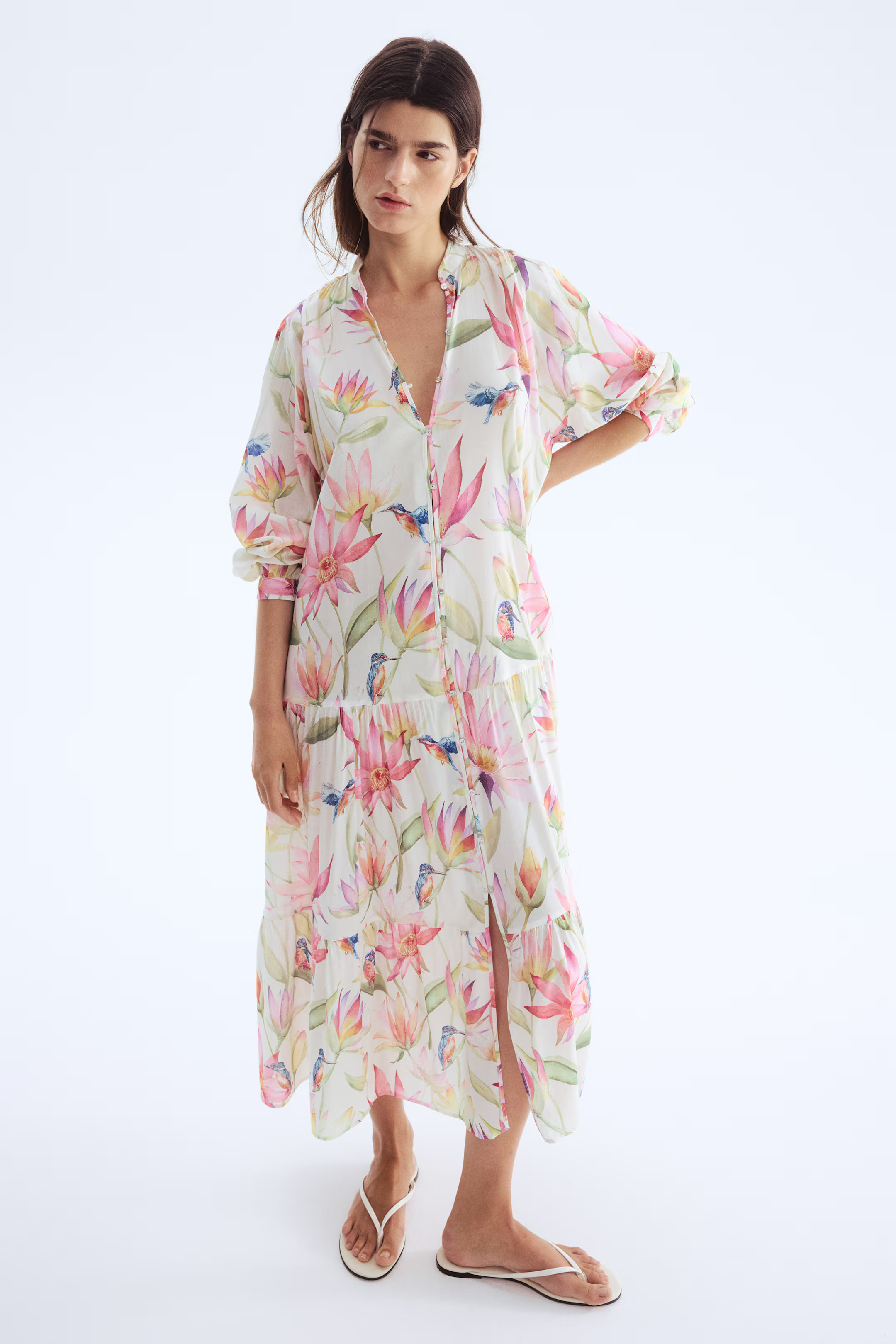 Robe longue à étages | H&M (FR, IT, ES, PT, BE)