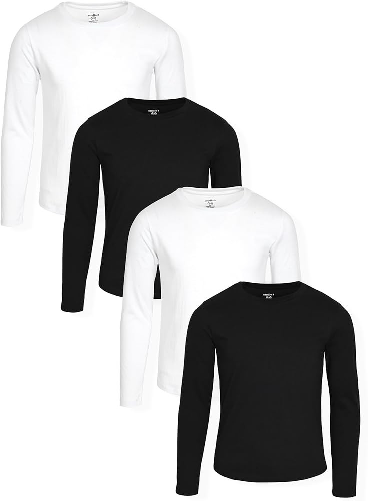 Studio 3 Boys' Four-Pack Assorted Color T-Shirts | Amazon (US)