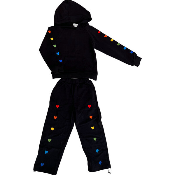 Rainbow Heart Set, Black | Maisonette