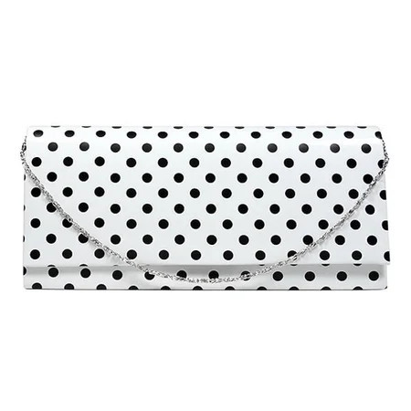 Evening Bag - Glossy Polka Dots - White - BG-92120W | Walmart (US)