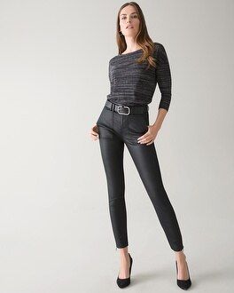 High-Rise Coated Utility Slim Jeans | White House Black Market