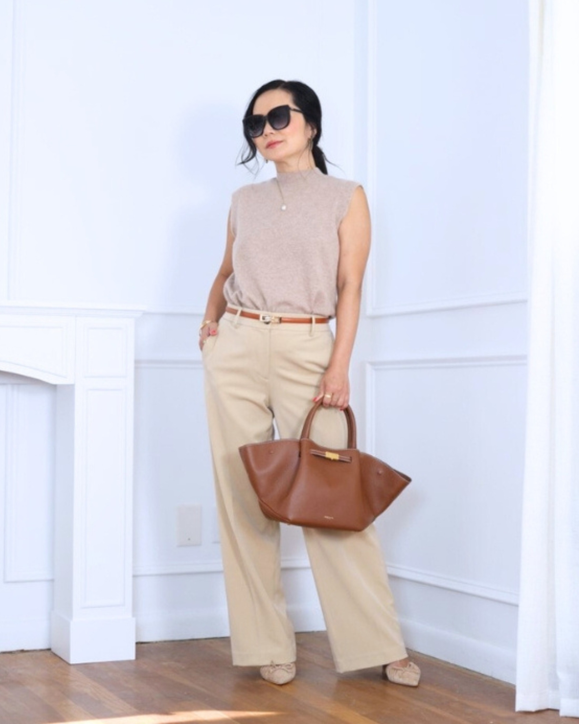 Clean lines and classic vibes — I’m wearing a mock neck top from Quince and wide leg pants from Ann Taylor. Effortless, elegant, and perfect for days when you want to look put-together without trying too hard. I’m 5’2, wearing size S.

#LTKPetite #LTKOver40 #LTKStyleTip