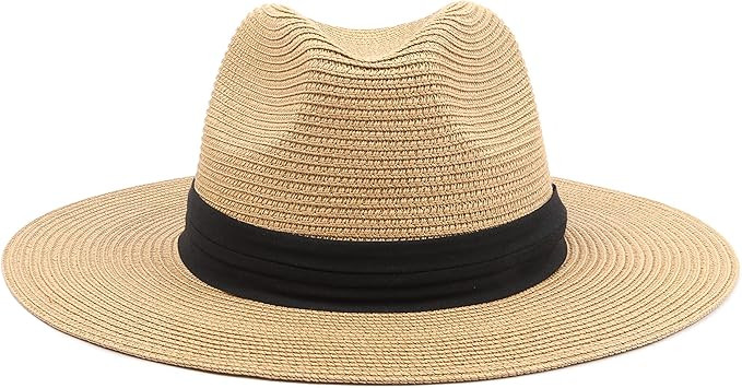 Zylioo XXL Straw Panama Hats for Big Heads Large Summer Beach Sun Hat Big Wide Brim UV Holiday Ha... | Amazon (UK)