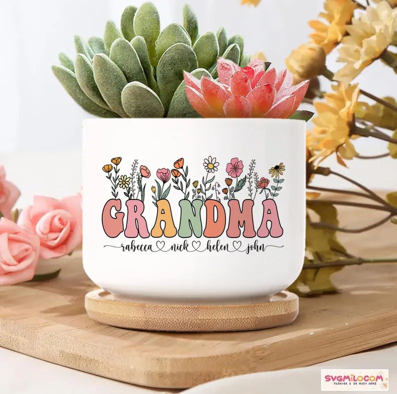 Custom Grandma's Garden Plant Pot, Mothers Day Gifts, Custom Mom's Garden Gift, Flower Plant Pot ... | Etsy (US)