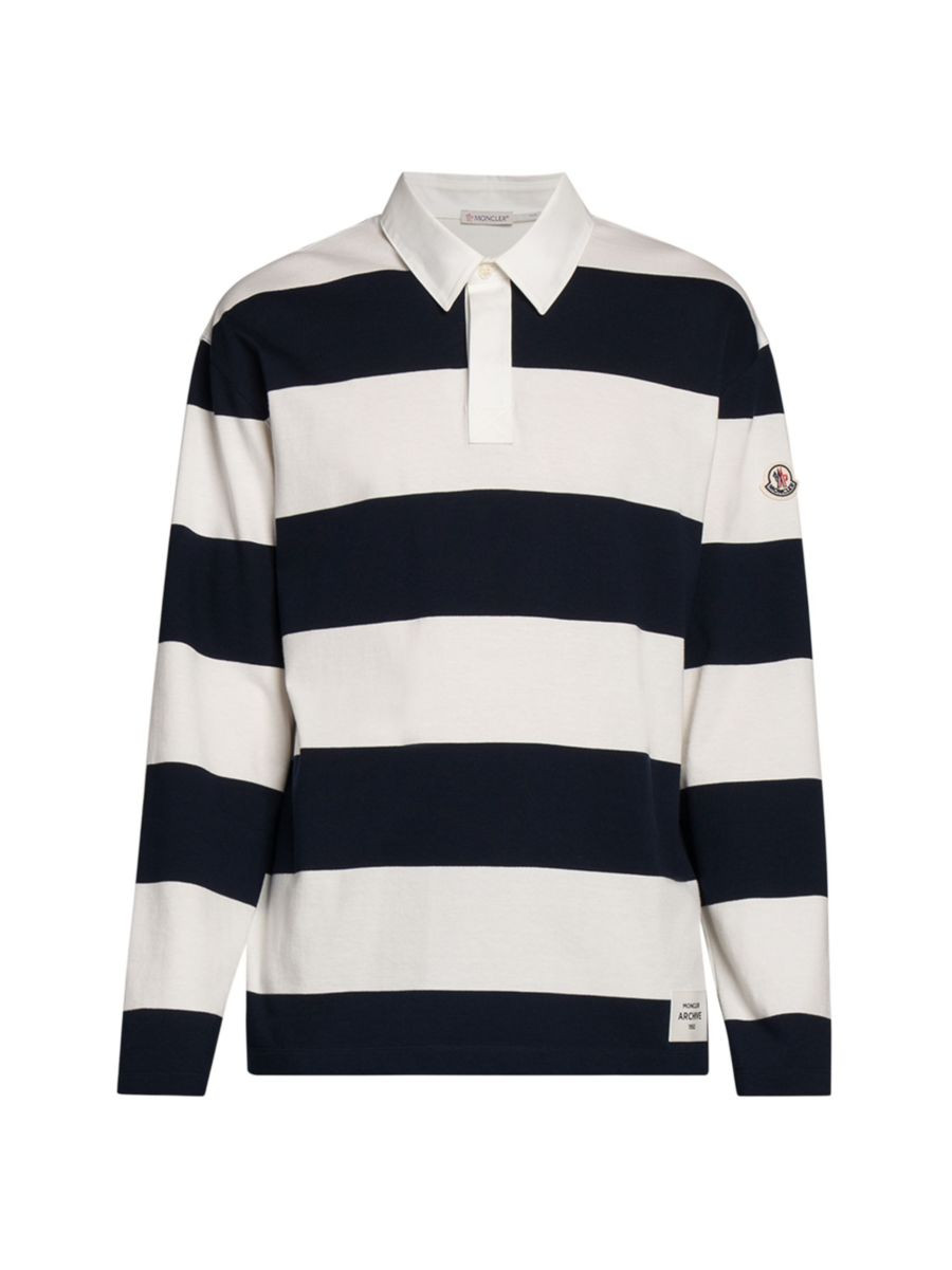 Long Sleeve Striped Rugby Polo Shirt | Saks Fifth Avenue