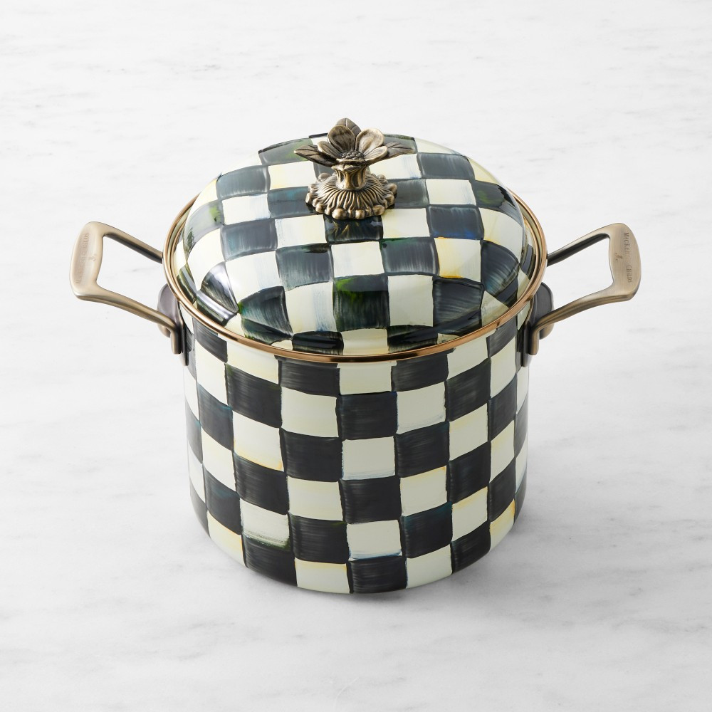 MacKenzie-Childs Stockpot, Courtly Check, 7-Qt. | Williams-Sonoma