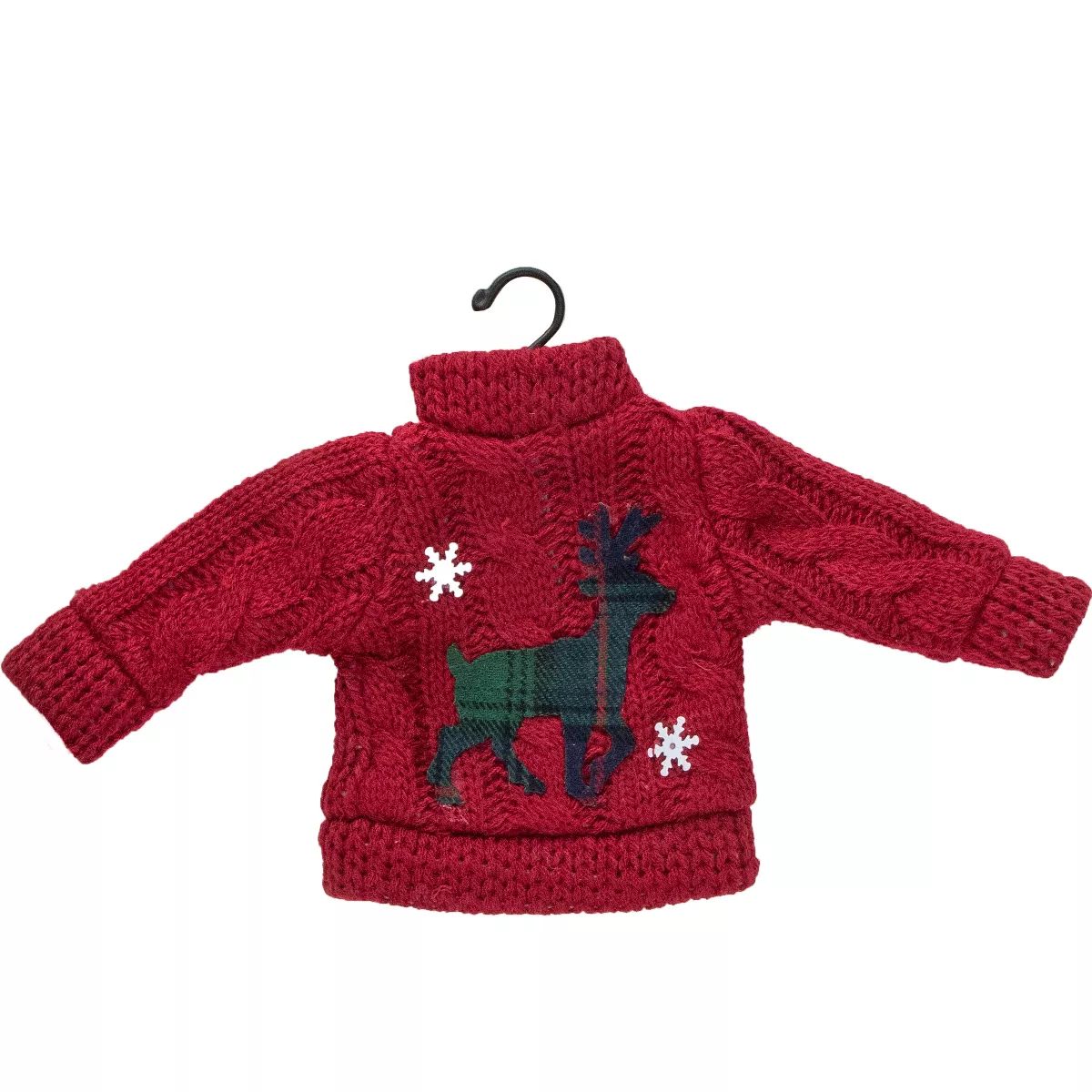 Northlight 8" Red Sweater with Plaid Reindeer Christmas Ornament | Target