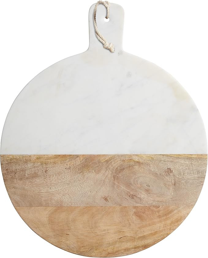 MC Large Round Serving Board 50x40.5x2cm - Marble/Mango | Amazon (US)