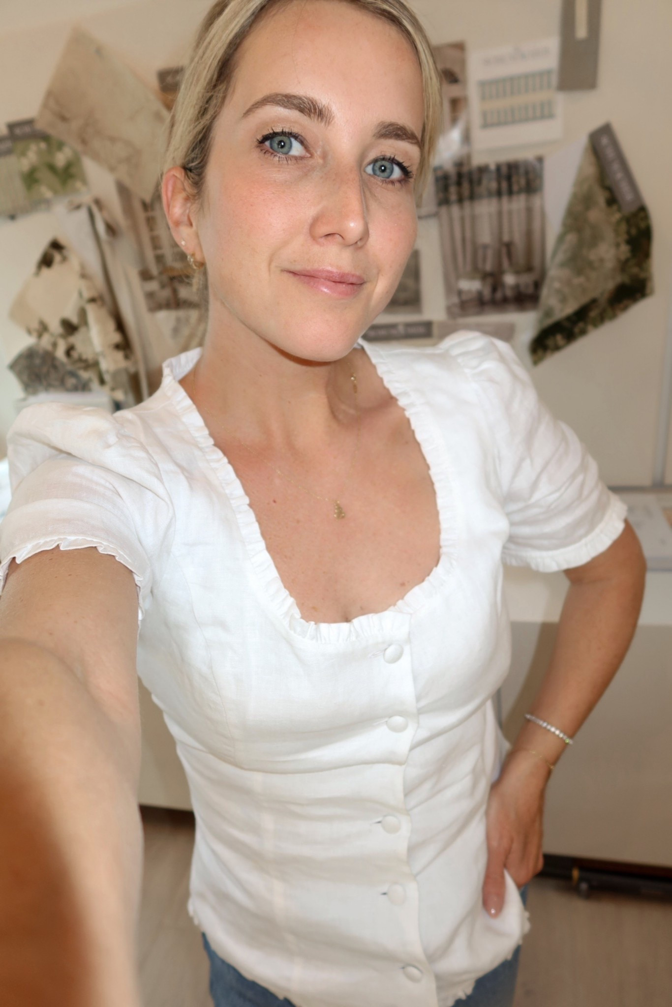 Prettiest blouse for summer. Wearing size medium. 

#LTKSeasonal #LTKOver40 #LTKSummerEdit