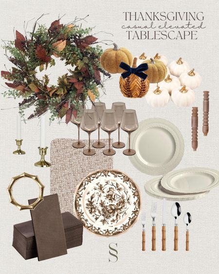 Thanksgiving tablescape. Casual and easy. Most of this is disposable! Other items are super affordable 

#LTKhome #LTKfindsunder50 #LTKSeasonal