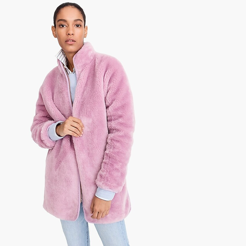 Zip-up plush fleece coat | J.Crew Canada