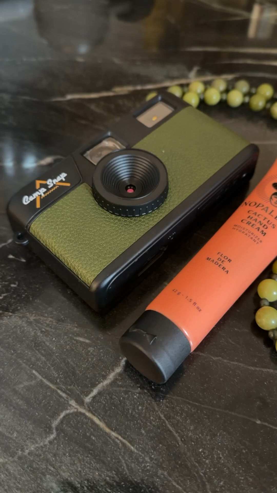 Three things I’m loving lately and why 🤍

• Camp Snap camera — no screen, no distractions. It forces you to be present and just capture the moment without overthinking it.

• Nopalera hand cream — smells amazing and actually hydrates. It feels elevated, like a small everyday luxury.

• Green marble beaded necklace — the easiest way to make any outfit feel styled. Adds color, texture, and a little personality without trying too hard.

Simple pieces, big impact ✨

#LTKMothersDay #LTKTravel #LTKBeauty