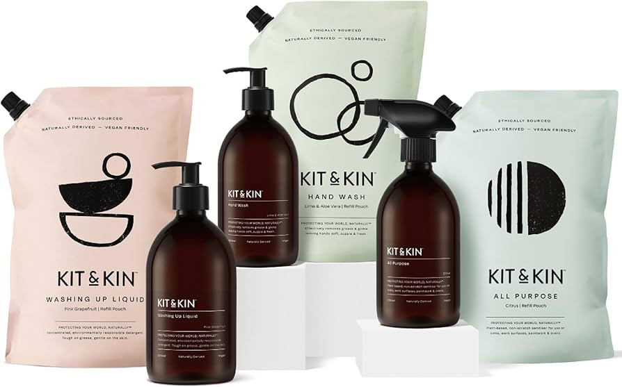 Kit & Kin Eco Daily Essentials Cleaning Bundle | Non-Toxic Plant-Based Cleaning Products | 100% N... | Amazon (UK)