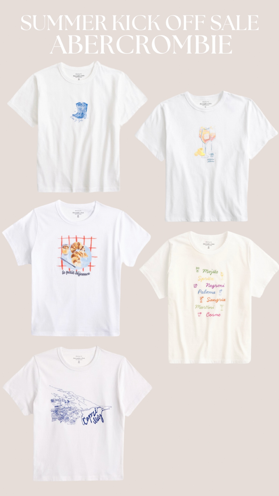 abercrombie summer kick off sale - 20% OFF 

AF sale, graphic tee, baby tee, cute t shirt, abercrombie sale

#LTKstyletip #LTKsalealert #LTKfindsunder50