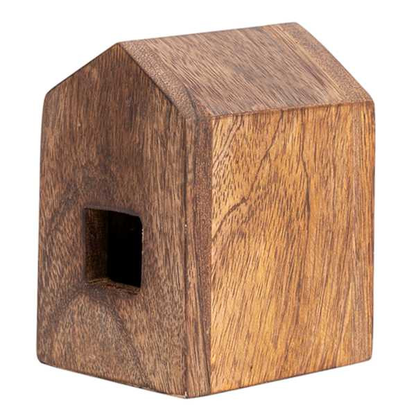 Wooden Decorative House, 4", Brown, sold by At Home | At Home