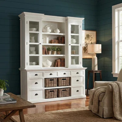 Castine Storage Bookcase 86.61" H x 70.87" W | Wayfair North America