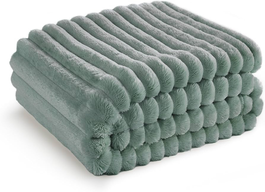 Bedsure GentleSoft Green Throw Blanket for Couch - Cozy Soft Blankets for Women, Cute Small Fleec... | Amazon (US)